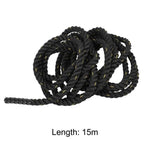 Bodybuilding 38mm 12m/15m Poly Dacron Battle Rope Exercise Workout Strength Cardio Training Undulation Fitness Rope Black